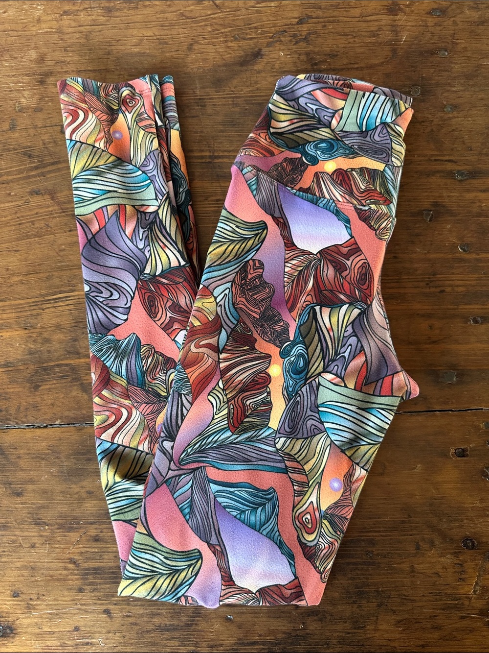 Multicolor Abstract Print Women’s Leggings